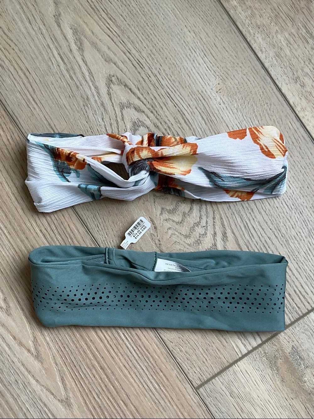 Set of Three Headbands NWT Anthropologie Active, Tan Top Knot, Fabric Top Knot